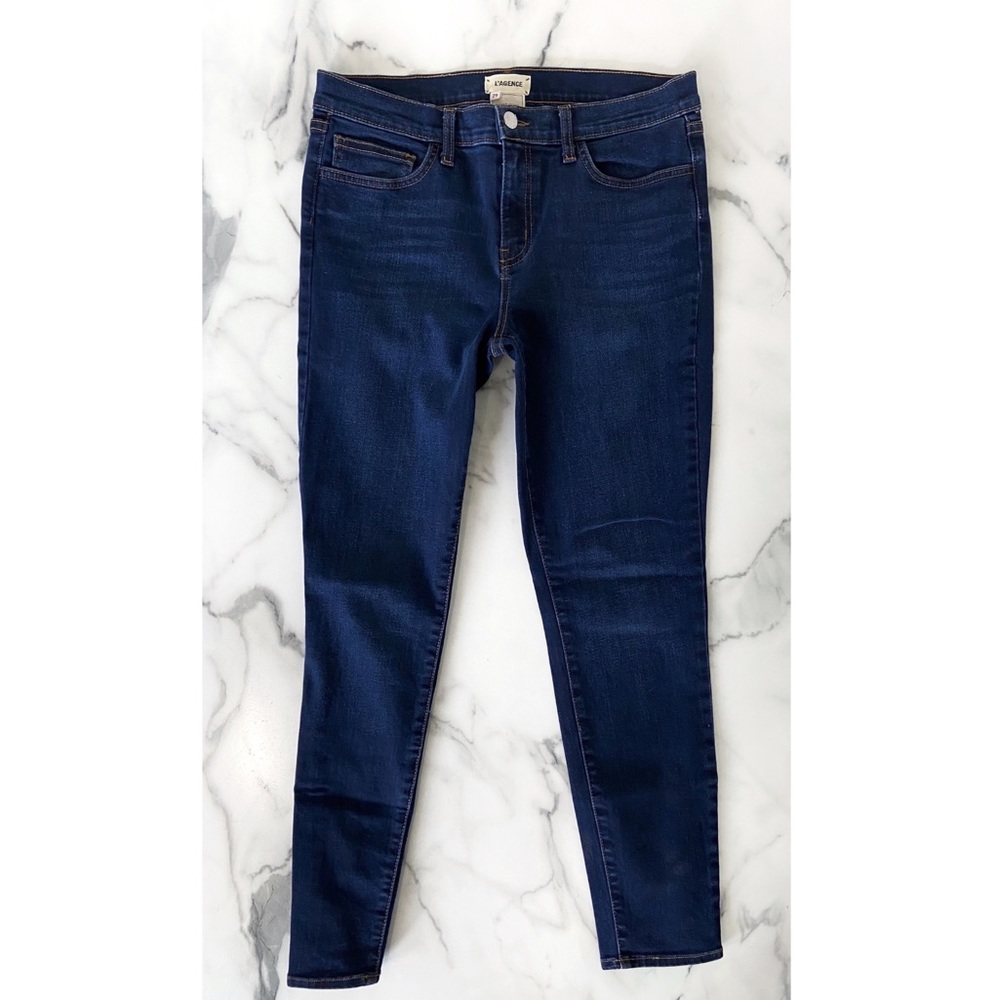 L’AGENCE | Dark Wash Stretchy Skinny Jeans
